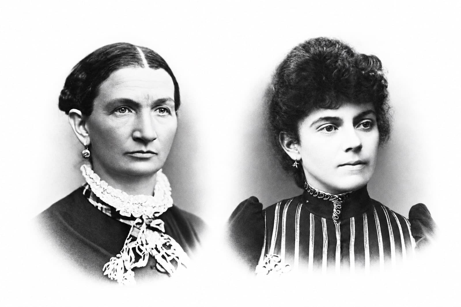 Studio portraits of the two evangelists who founded the church.