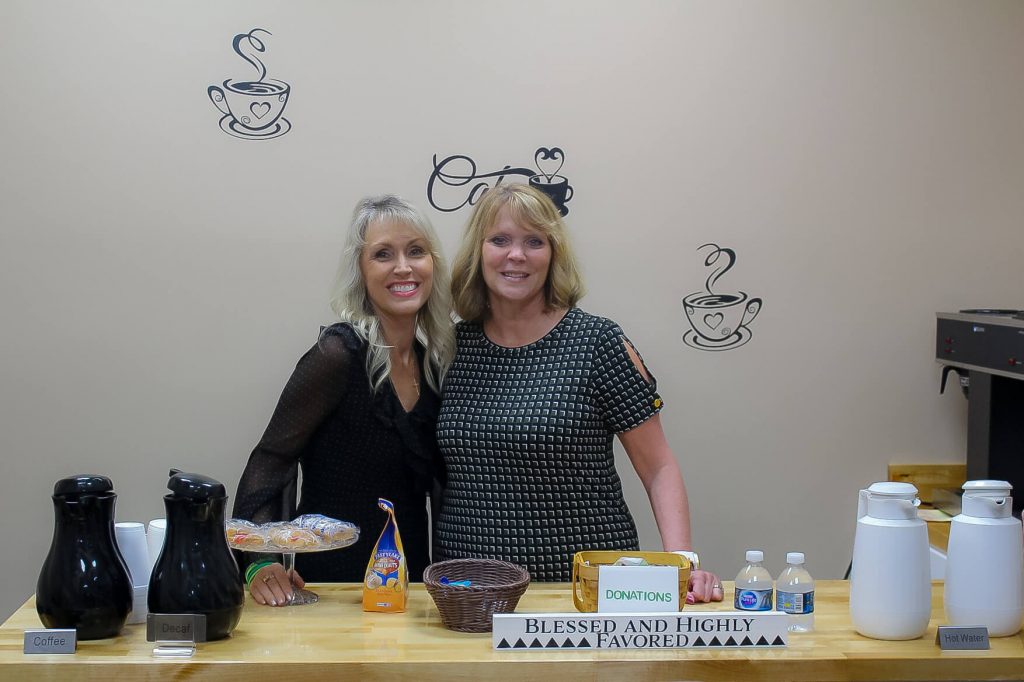 Two women serving snacks at Harrisburg First Assembly of God